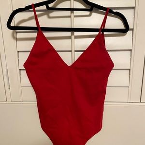 Red Aritizia bodysuit in medium